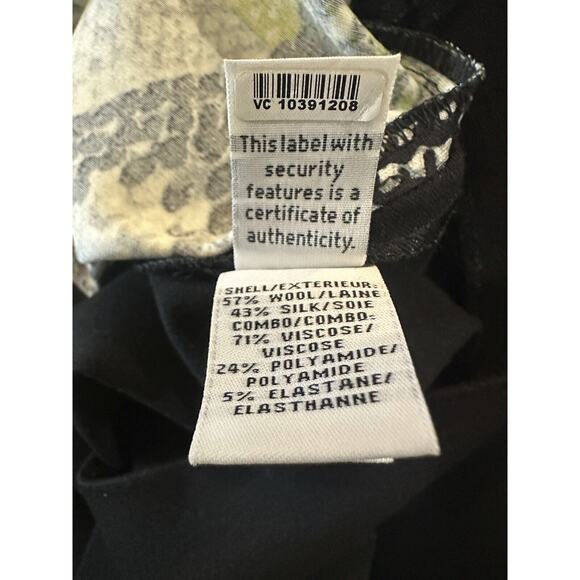 Diane Von Furstenberg Mae Mikado Python Snake Print Pencil Skirt Wool Silk Sz 8 - Picture 7 of 10